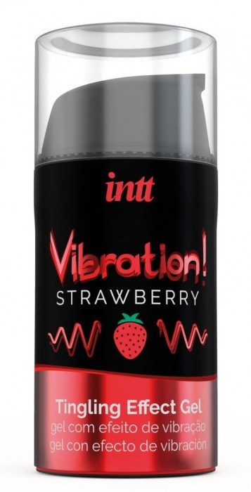 Жидкий интимный гель с эффектом вибрации Vibration! Strawberry - 15 мл. - INTT - купить с доставкой в Подольске