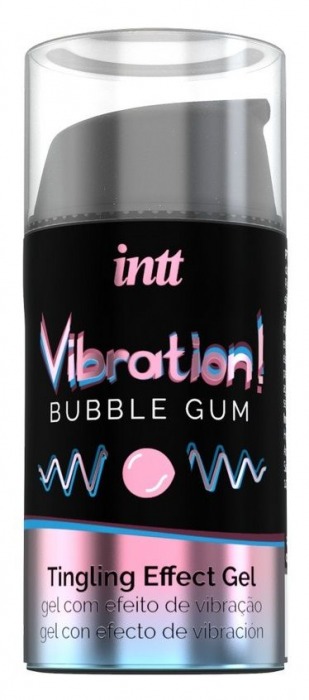 Жидкий интимный гель с эффектом вибрации Vibration! Bubble Gum - 15 мл. - INTT - купить с доставкой в Подольске