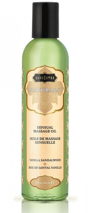 Массажное масло Naturals Vanilla Sandalwood с ароматом ванили и сандала - 236 мл. - Kama Sutra - купить с доставкой в Подольске