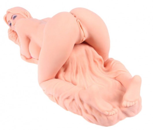 Телесный вибромастурбатор Valentina Auto с двумя любовными отверстиями - KOKOS - в Подольске купить с доставкой