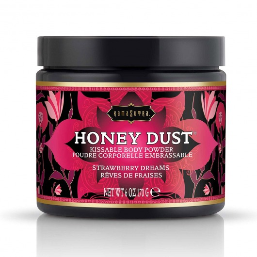 Пудра для тела Honey Dust Body Powder с ароматом клубники - 170 гр. - Kama Sutra - купить с доставкой в Подольске