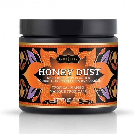Пудра для тела Honey Dust Body Powder с ароматом манго - 170 гр. - Kama Sutra - купить с доставкой в Подольске