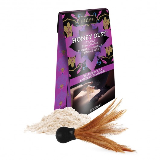 Пудра для тела Honey Dust Body Powder с ароматом малины - 28 гр. - Kama Sutra - купить с доставкой в Подольске