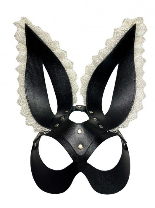 Маска зайки с бежевым кружевом на ушках - БДСМ Арсенал - купить с доставкой в Подольске