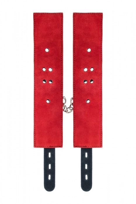 Красно-черные оковы на ноги из кожи - ToyFa - купить с доставкой в Подольске