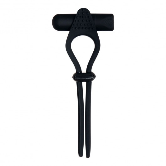 Черное эрекционное лассо с вибропулей Black Tie Affair - Zero Tolerance - в Подольске купить с доставкой