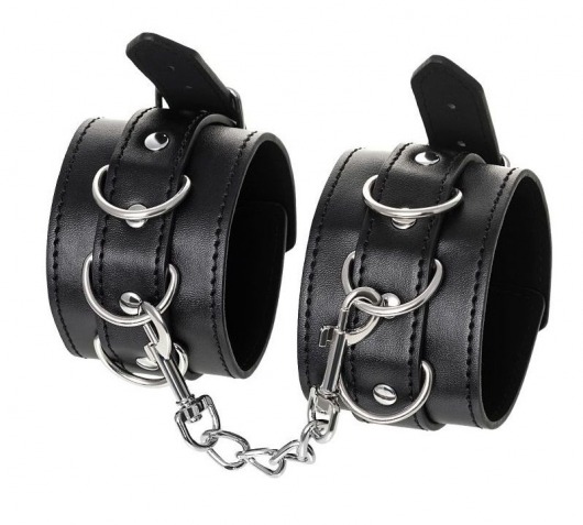 Черные оковы Anonymo из искусственной кожи - ToyFa - купить с доставкой в Подольске