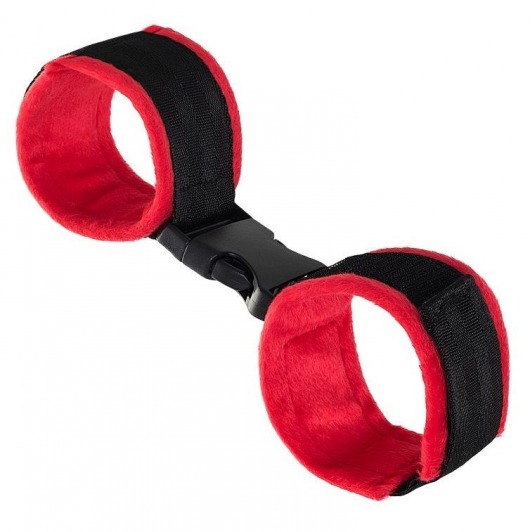 Красно-черные велюровые оковы Anonymo - ToyFa - купить с доставкой в Подольске