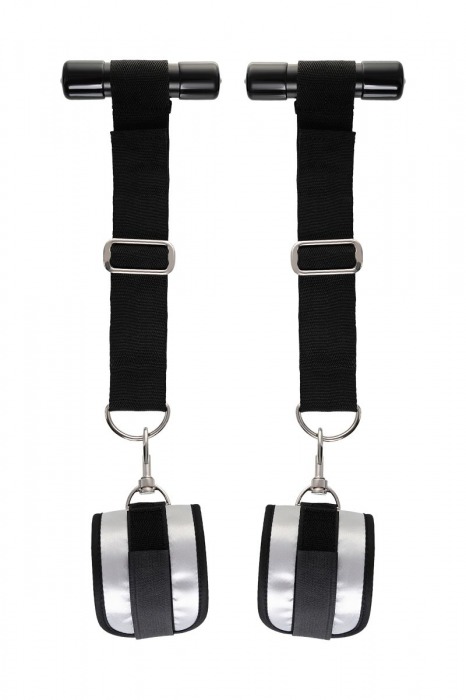 Черно-серебристые фиксаторы для рук на дверь Anonymo - ToyFa - купить с доставкой в Подольске