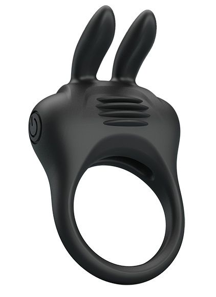 Черное эрекционное кольцо с вибрацией Davion - Baile - в Подольске купить с доставкой