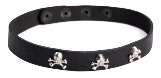 Кожаный чокер  Веселый Роджер - Sitabella - купить с доставкой в Подольске