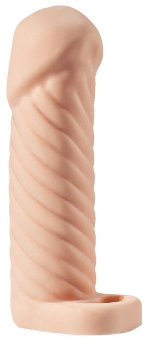 Телесная насадка-удлинитель KLEON с кольцом - 15 см. - Sitabella - в Подольске купить с доставкой