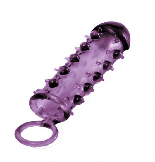 Закрытая фиолетовая насадка с пупырышками SAMURAI PENIS SLEEVE PURPLE - 14,5 см. - NMC - в Подольске купить с доставкой