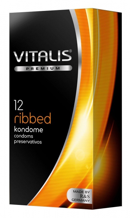 Ребристые презервативы VITALIS PREMIUM ribbed - 12 шт. - Vitalis - купить с доставкой в Подольске