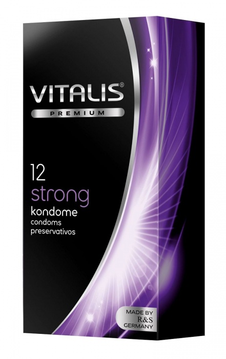 Презервативы с утолщённой стенкой VITALIS PREMIUM strong - 12 шт. - Vitalis - купить с доставкой в Подольске