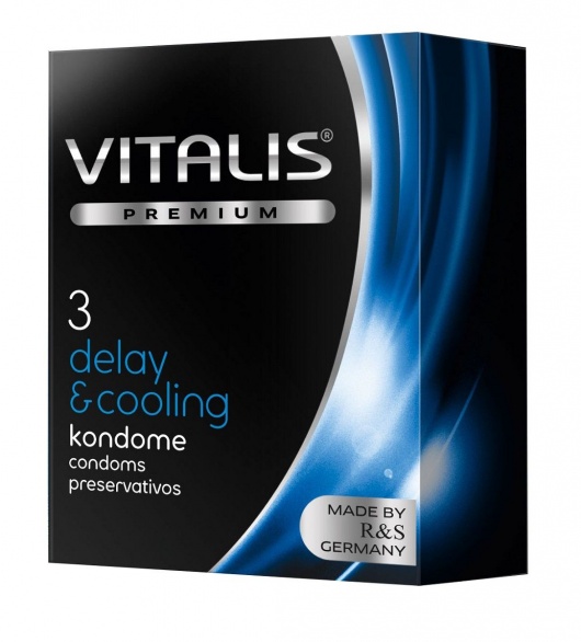 Презервативы VITALIS PREMIUM delay   cooling с охлаждающим эффектом - 3 шт. - Vitalis - купить с доставкой в Подольске