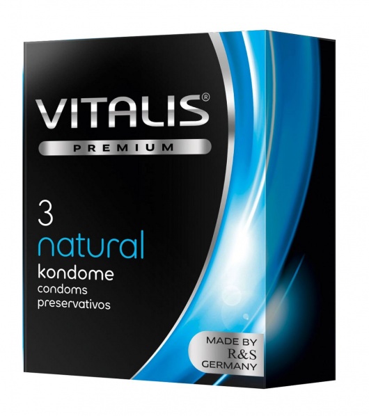 Классические презервативы VITALIS PREMIUM natural - 3 шт. - Vitalis - купить с доставкой в Подольске