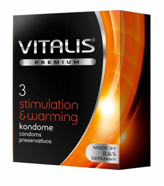 Презервативы VITALIS PREMIUM stimulation   warming с согревающим эффектом - 3 шт. - Vitalis - купить с доставкой в Подольске