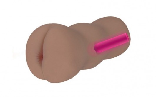 Коричневый вибромастурбатор-анус TONGGGO-Black Angel Auto - KOKOS - в Подольске купить с доставкой