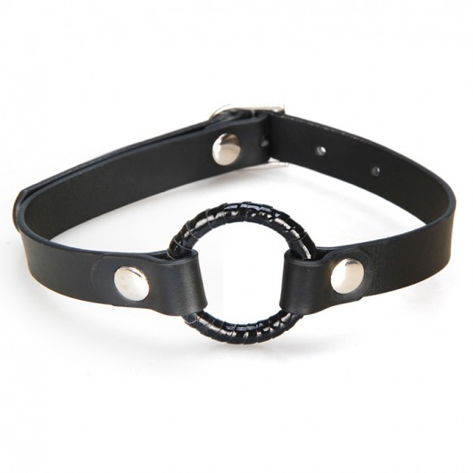 Чёрный кляп с кольцом - Lux Fetish - купить с доставкой в Подольске