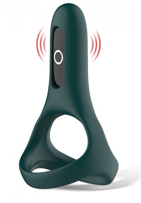Изумрудное виброкольцо Magic Motion Rise с подхватом мошонки - Magic Motion - в Подольске купить с доставкой