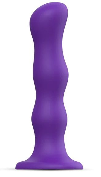 Фиолетовая насадка Strap-On-Me Dildo Geisha Balls size XL - Strap-on-me - купить с доставкой в Подольске