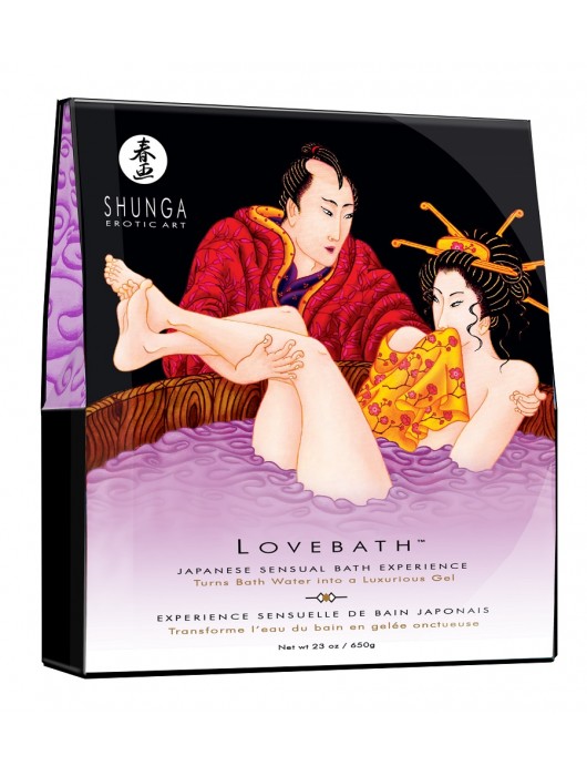 Соль для ванны Lovebath Sensual lotus, превращающая воду в гель - 650 гр. - Shunga - купить с доставкой в Подольске