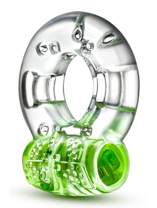 Зеленое эрекционное виброкольцо Arouser Vibrating C-Ring - Blush Novelties - в Подольске купить с доставкой