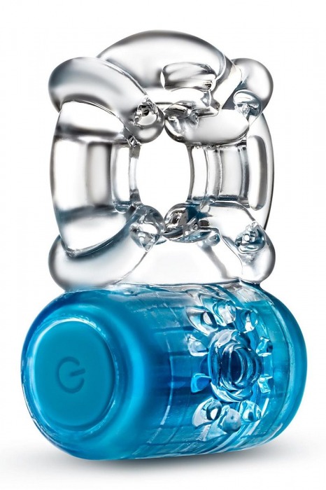 Синее эрекционное виброкольцо One Night Stand Vibrating C-Ring - Blush Novelties - в Подольске купить с доставкой