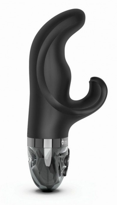 Черный вибратор-кролик с электростимуляцией Hop Hop Bob - 16 см. - MyStim - купить с доставкой в Подольске