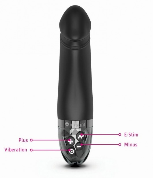 Черный вибратор с электростимуляцией Real Deal Neal - 16,5 см. - MyStim - купить с доставкой в Подольске