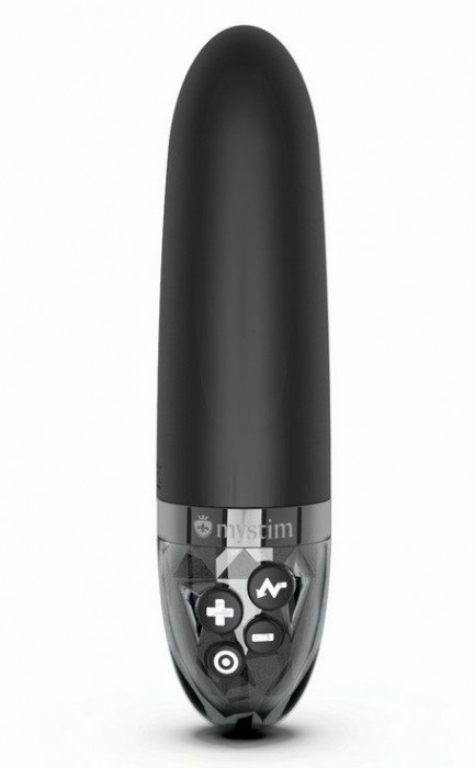 Черный вибратор с электростимуляцией Sleak Freak - 14 см. - MyStim - купить с доставкой в Подольске