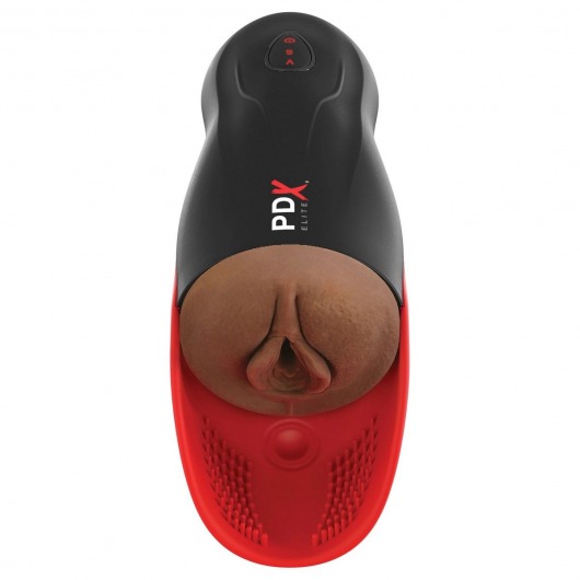 Коричневый мастурбатор-вагина с вибрацией Fuck-O-Matic 2 - Pipedream - в Подольске купить с доставкой