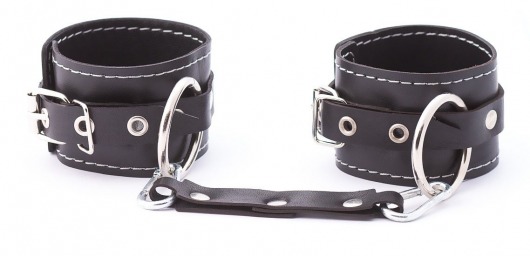 Кожаные двухслойные оковы с регулируемыми ремешками - Crazy Handmade - купить с доставкой в Подольске