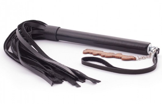 Черная кожаная плеть  Индиго  - 50 см. - Crazy Handmade - купить с доставкой в Подольске