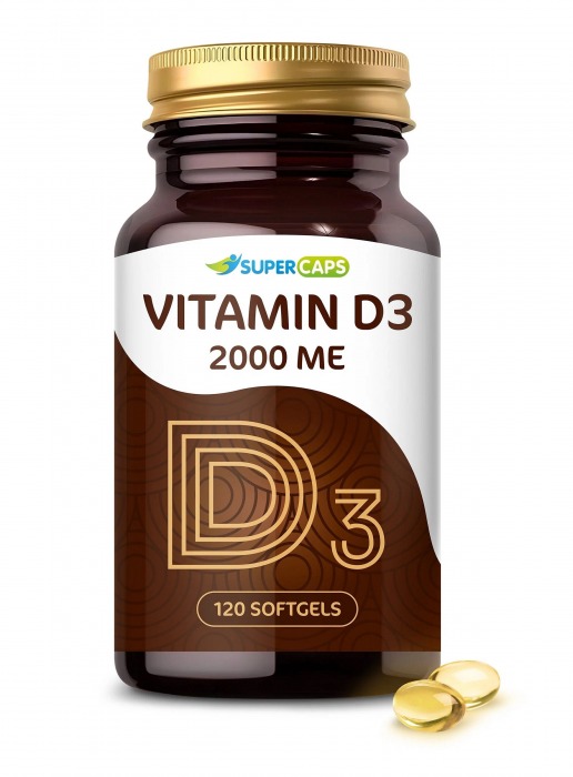 Пищевая добавка SuperCaps VITAMIN D3 2000 ME - 120 капсул - SuperCaps - купить с доставкой в Подольске