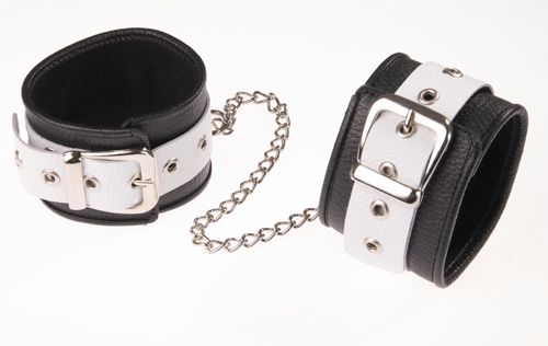 Черно-белые оковы на ноги - Sitabella - купить с доставкой в Подольске