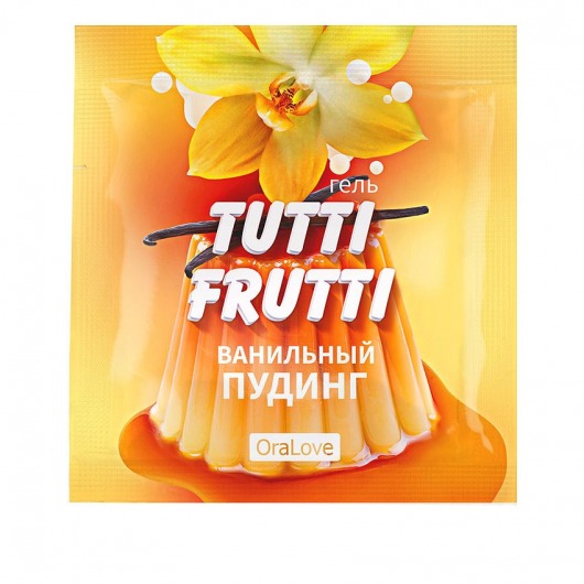 Пробник гель-смазки Tutti-frutti со вкусом ванильного пудинга - 4 гр. - Биоритм - купить с доставкой в Подольске