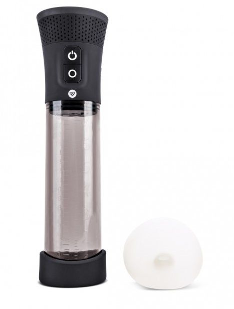 Черная автоматическая вакуумная помпа Pink Vibe с 2 уплотнительными кольцами - Pink Vibe - в Подольске купить с доставкой