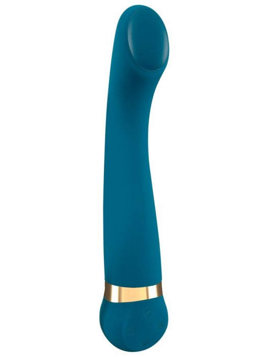 Бирюзовый вибромассажер с температурными режимами Hot n Cold Vibrator - 21,6 см. - Orion