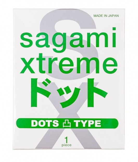 Презерватив Sagami Xtreme Type-E с точками - 1 шт. - Sagami - купить с доставкой в Подольске