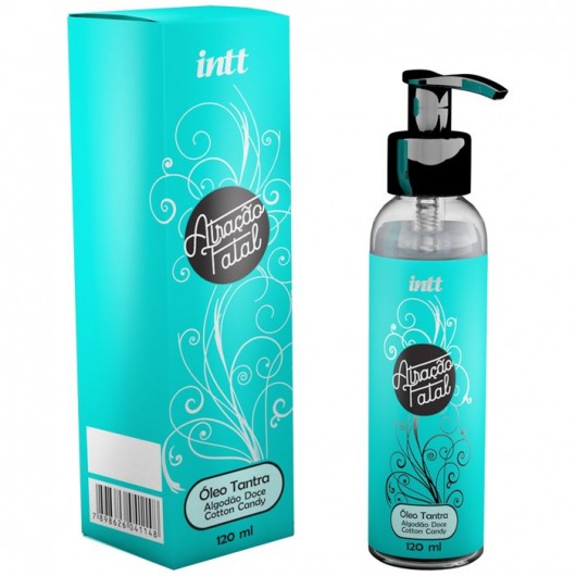 Массажное масло Atracao Fatal Cotton Candy с ароматом сладкой ваты - 120 мл. - INTT - купить с доставкой в Подольске