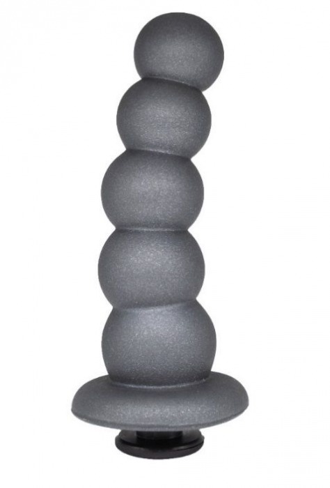 Серая насадка-ёлочка PLATINUM 5,5’’ - 15,5 см. - LOVETOY (А-Полимер) - купить с доставкой в Подольске