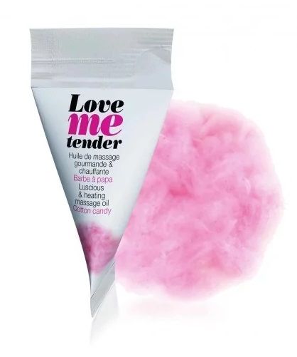 Съедобное согревающее массажное масло Love Me Tender Cotton Candy с ароматом сладкой ваты - 10 мл. - Love to Love - купить с доставкой в Подольске