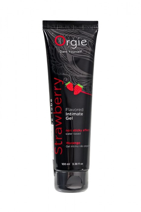 Интимный гель на водной основе Lube Tube Strawberry с клубничным вкусом - 100 мл. - ORGIE - купить с доставкой в Подольске
