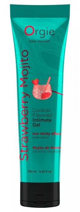 Съедобный интимный гель Orgie Lube Tube Cocktail Strawberry Mojito - 100 мл. - ORGIE - купить с доставкой в Подольске