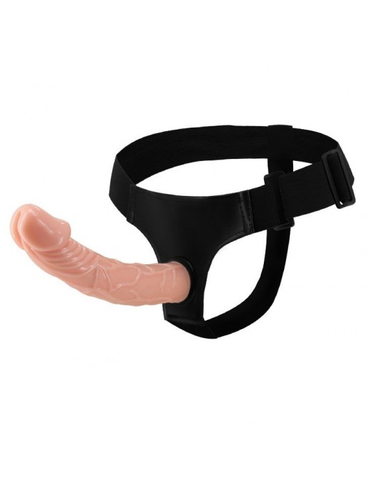 Гладкий фаллоимитатор с крупной головкой на ремешках - 19,7 см. - Baile - купить с доставкой в Подольске