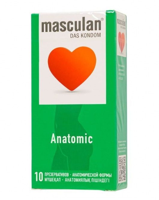 Презервативы анатомической формы Masculan Anatomic - 10 шт. - Masculan - купить с доставкой в Подольске