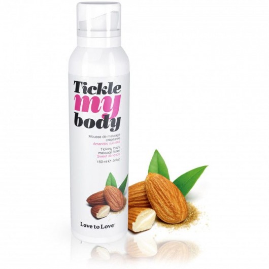 Массажная хрустящая пенка Tickle My Body Sweet Almonds с ароматом миндаля - 150 мл. - Love to Love - купить с доставкой в Подольске