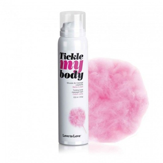 Массажная хрустящая пенка Tickle My Body Cotton Candy с ароматом сладкой ваты - 150 мл. - Love to Love - купить с доставкой в Подольске